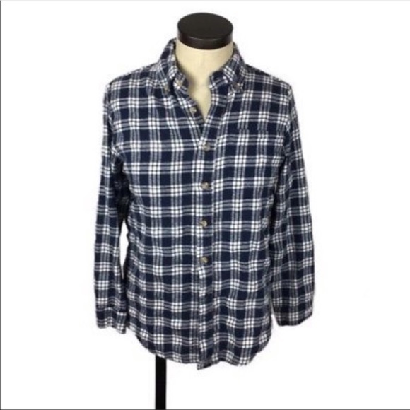 Brandy Melville Tops - Brandy Melville blue and white plaid flannel